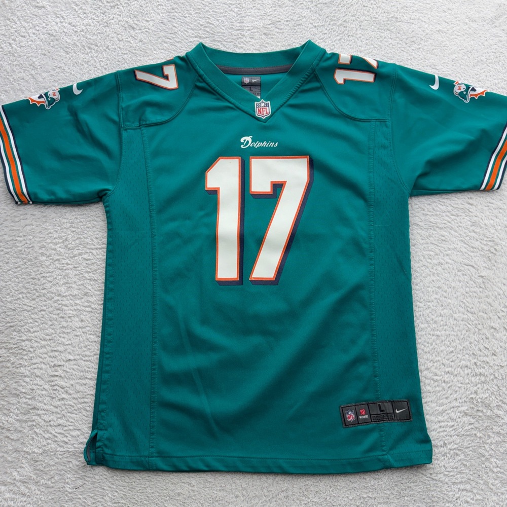 Nike Miami Dolphins Ryan Tannehill 17 Jersey Youth L 14-16 Aqua NFL Football